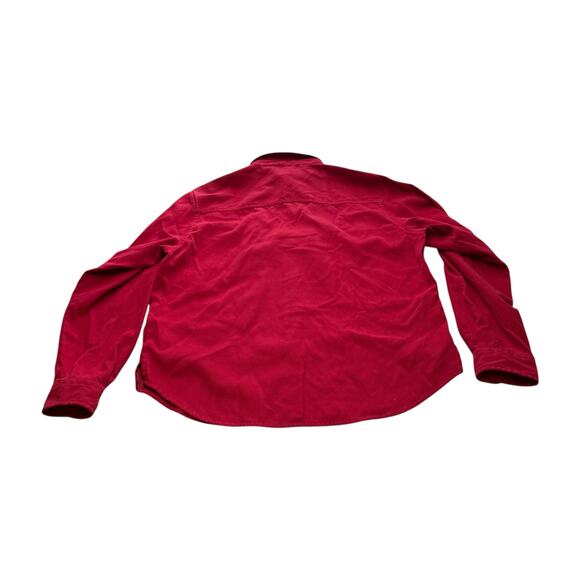 Authentic St. John's Bay Women's Red Long Sleeve Blouse Size Large - Picture 3 of 6